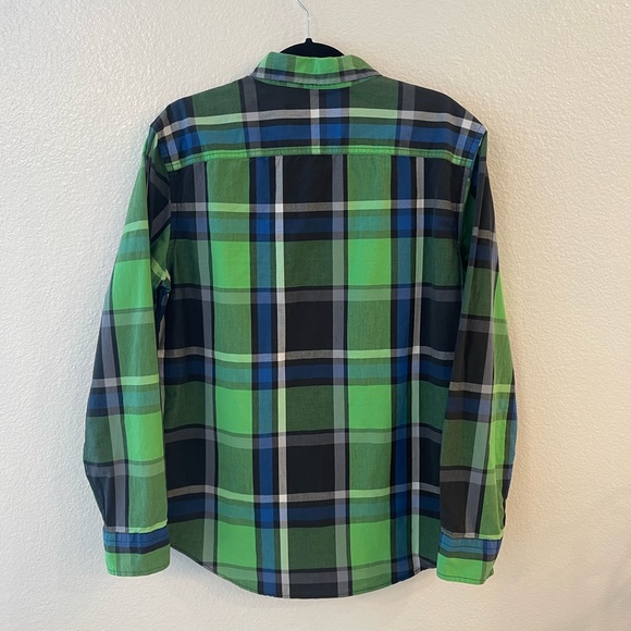 American Eagle long Sleeve Plaid Button Down Size L Athletic Fit - Picture 2 of 3